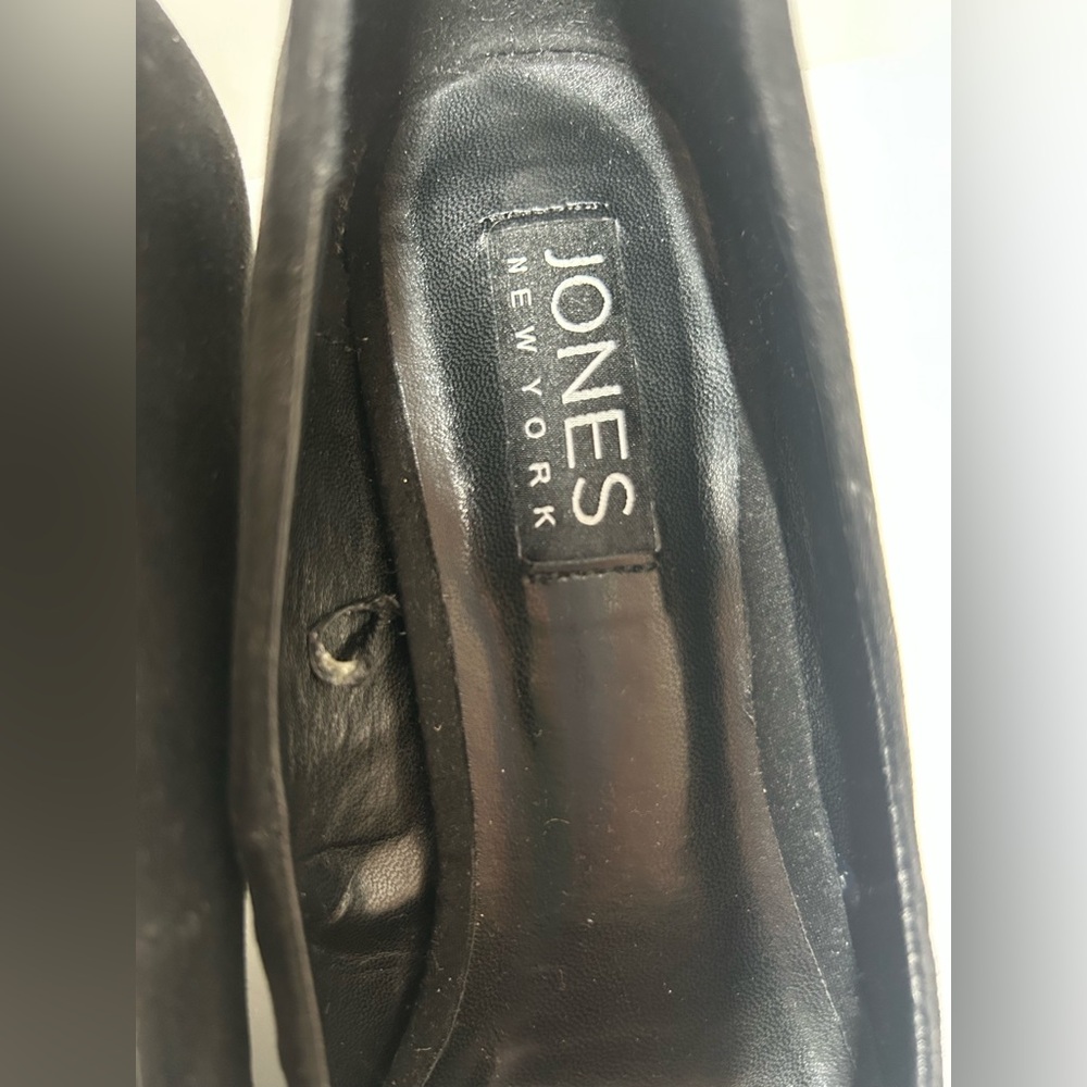 Jones New York Aurdeena Women's Black Suede Square Toe Block Heel - Size 6.5M - Picture 6 of 8